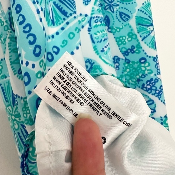 Lilly Pulitzer  For Target Sea Life Blue/Aqua/White Tank Top Blouse Size SP - Picture 3 of 5